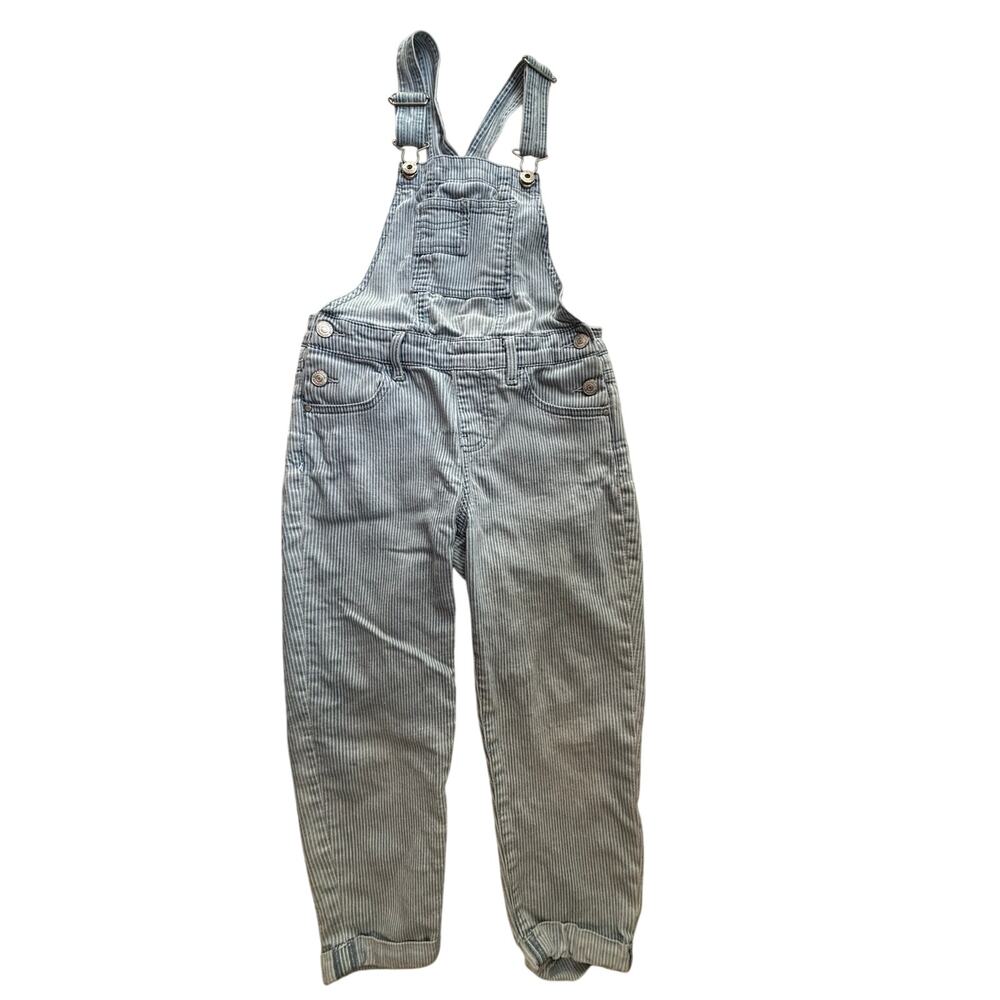 Vintage Jordache Youth Overalls Light Blue White Denim Size 7-8 Y2K